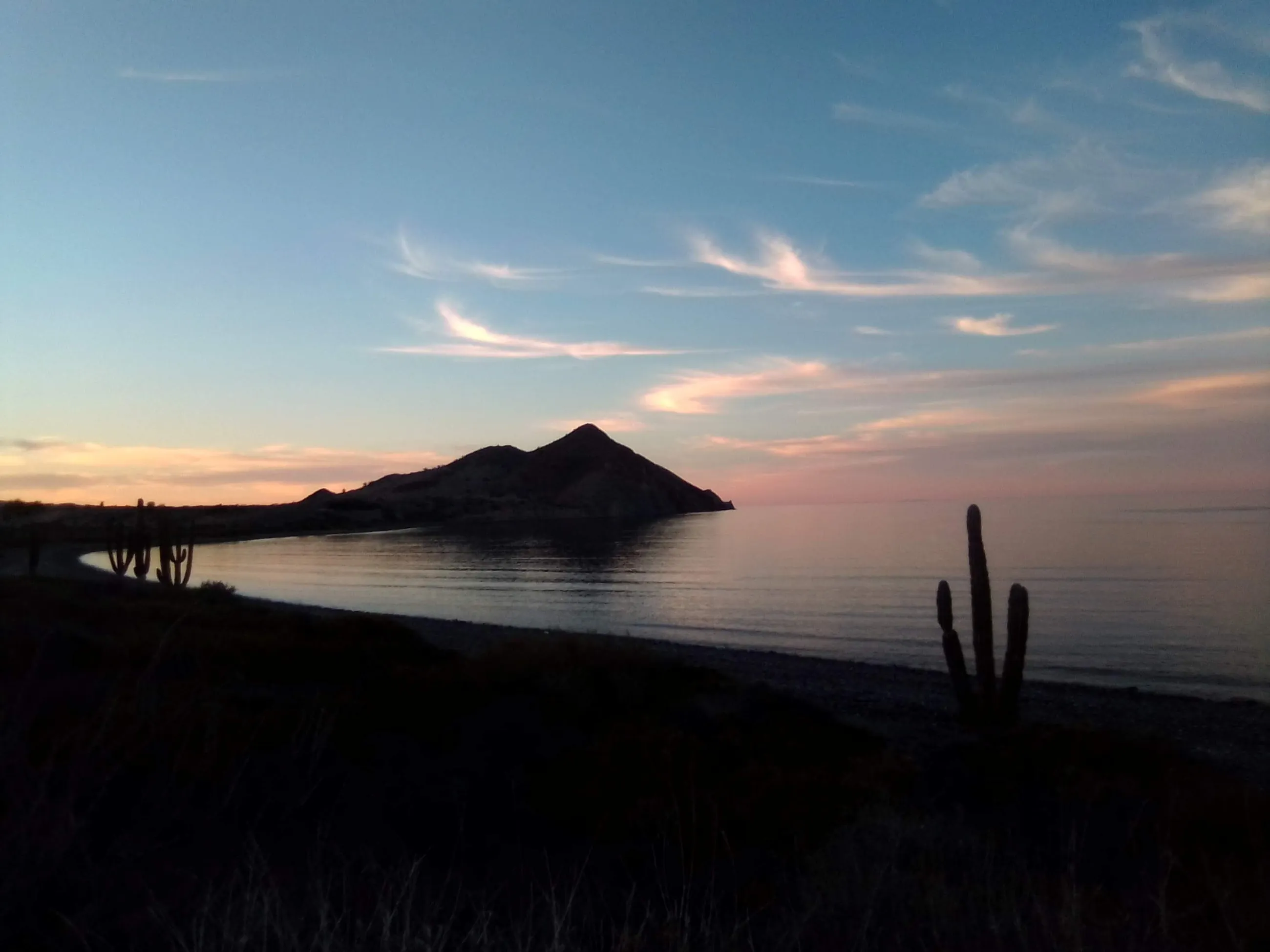 Atardecer sobre el Golfo de California